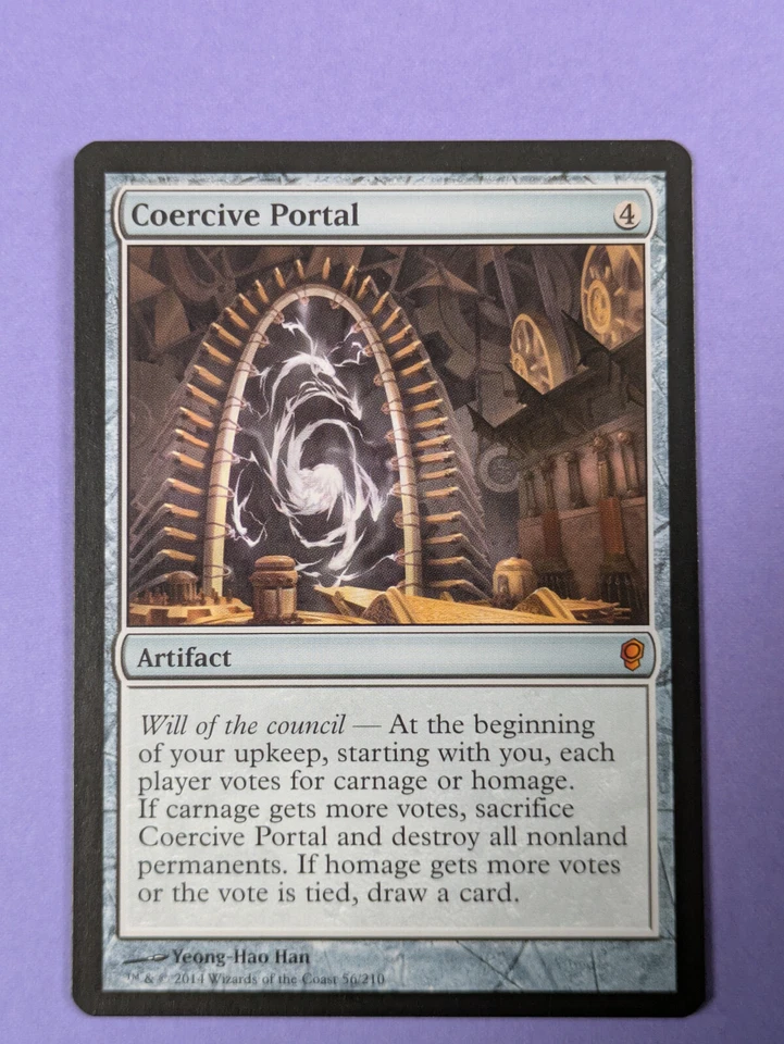 MTG Magic The Gathering: Conspiracy: Coercive Portal Mythic #56/210 - NM - Image 1 of 2
