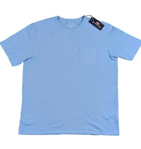 Vineyard Vines Men's Size XL Jake Blue Blank SS T-Shirt Pocket 100% Cotton NWT - Picture 1 of 13