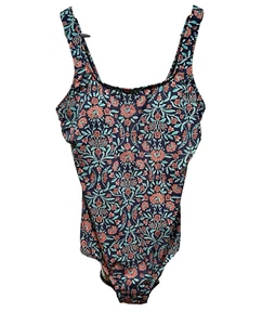 Traje de baño floral de una pieza de pierna baja sin tirones Lands' End para mujer protección UPF - Imagen 1 de 4