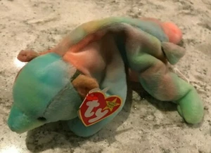 RARO Ty Beanie Baby Sammy Rainbow Tie Dye Bear con Errores Retirado De Colección - Imagen 1 de 12