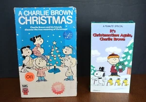 VTG 1985 CHARLIE BROWN CHRISTMAS TIME AGAIN VHS (2) ORIGINAL RELEASE - Picture 1 of 14