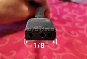 Kenmore 3 pin Sewing Machine Power Cord LC-10 #774 ( No Foot Control ) - Picture 1 of 2