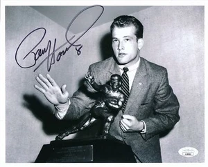 Paul Hornung Notre Dame Heisman signed/signiert 8x10 s/w Foto JSA 158196 - Bild 1 von 3