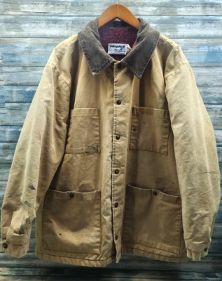 Vintage Swingster Canvas Barn Chore Work Flannel Lined Coat  Jacket Made USA XL - Imagem 1 de 4