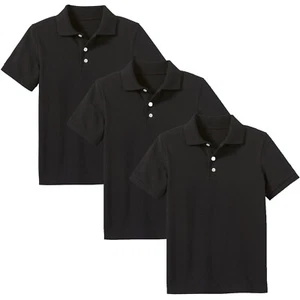 3 Pack School Uniform Polo for Boys Choose Shirts Color - Sizes 4-20 NWT - Picture 1 of 17