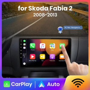 Android 13 Carplay Autoradio Für Skoda Fabia 2 2008 2009-2013 GPS NAVI 2G+32G - Bild 1 von 10