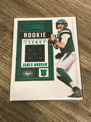 James Morgan 2020 Panini Contenders Rookie Ticket Swatch Jets Card #RTS-JMO - Image 1 of 2