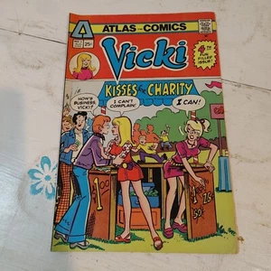 De colección 1975 VICKI #4 Atlas Comics - Difícil de encontrar Edición clave final estilo Stan Goldberg Archie - Imagen 1 de 3
