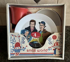Vintage The A Team Melamine MR T 1983 Cannell Pro Dinnerware Child’s Set In Box - Picture 1 of 6