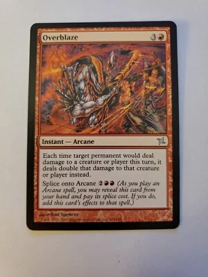 MTG Magic The Gathering Card Overblaze Instant Arcane Red Betrayers of Kamigawa  - Image 1 of 2