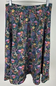 Vintage 70er 80er Handmade Midi Rock L Ditsy Blumen bunt leicht Bohemian - Bild 1 von 11