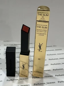 YSL Yves Saint Laurent The Slim Leather-Matte Lipstick 30 Nude Protest With BOX - Bild 1 von 3