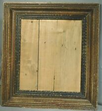 Antique Early American Picture Frame Old Speckled Paint Putty Red Black 14x16