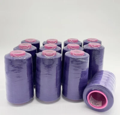 12 Big Spools VIOLET #542 Serger Sewing Machine Thread 6000 YARDS/ Cone T27 S/2 - Image 1 of 4