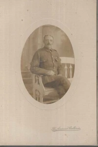 AMERICAN GALLERIES STUDIO WWI PHOTOGRAPH SERGEANT MAJOR DAVID WYNNE C1916 RHYL? - Picture 1 of 2