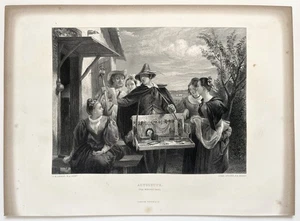Winters Tale-Antique Shakespeare Print-19th c. Steel Engraving-Folio Size - Picture 1 of 1