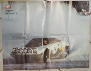 VECCHIO POSTER AUTOSPRINT LANCIA STRATOS 75 RALLY MONTECARLO SVEZIA - Picture 1 of 2
