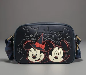 NUEVO CON ETIQUETAS Bolso Bandolera Loungefly Disney Mickey & Minnie Halloween GITD! - Imagen 1 de 4