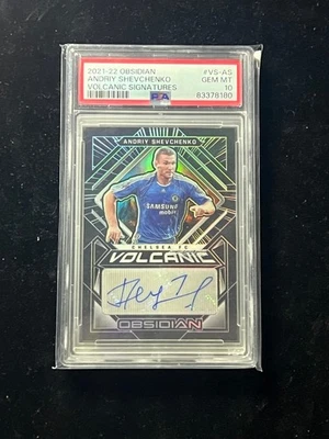 Andriy Shevchenko 2021-22 Panini Obsidian Soccer Volcanic Auto /149 PSA 10 - Image 1 of 2