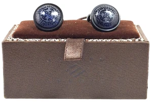 Joesph Abboud New Round Gray/Blue Cufflinks  No Box Unused Condition - Picture 1 of 8
