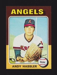 Andy Hassler 1975 Topps Large #261 LA California Angels casi nuevo como nuevo B - Imagen 1 de 2