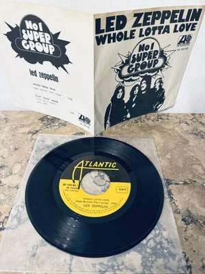 Led Zeppelin Rare 45 Import Whole Lotta Love/Livin Lovin Maid Picture Sleeve - Image 1 of 4