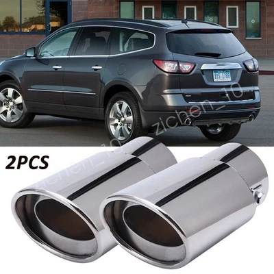 2X For Chevrolet Traverse Exhaust Pipe Rear Tail Muffler Stainless Steel Tip Foto 1 de 4