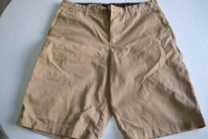 Volcom True To This Shorts Men's Size 33 Khaki Tan Flat Front Modern Fit Chinos - Picture 1 of 3