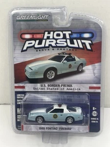 Greenlight Hot Pursuit US Border Patrol 1989 Pontiac Firebird 1:64 - Picture 1 of 11