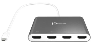 J5create USB-C a 4 puertos HDMI adaptador concentrador JCA366 divisor multi monitor 1080p - Imagen 1 de 6