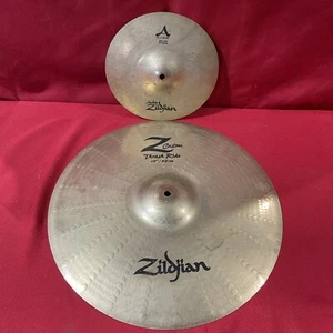 Zildjian A Custom 10” Slash & Z Custom 19” Thrash Ride Cymbals Cracked - Picture 1 of 10