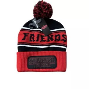 Stranger Things Strickmütze Beanie mit Bommel FRIENDS DONT LIE NEU - Bild 1 von 5
