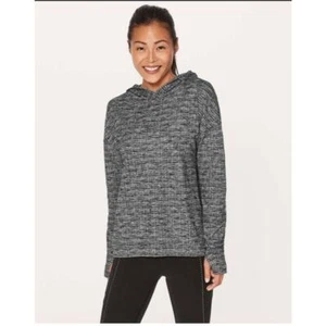 Lululemon Extra Mile Hoodie Pullover Grey Black White size 2 - Picture 1 of 10