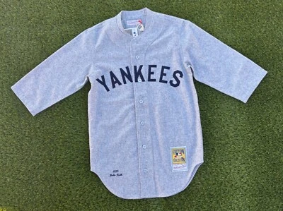 Nuevo con etiquetas Jersey de béisbol auténtico pulóver retro de los New York Yankees Babe Ruth #3 Foto 1 de 4