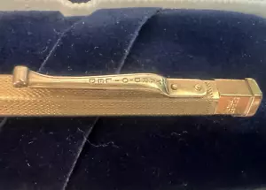 Red Yard O LED Mechanical Pencil Gold Plated Guilloché Writes Vintage - Picture 1 of 11