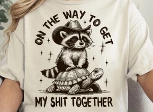 Gildan Heavy Duty Cotton Unisex T-Shirt S-XL Raccoon-Animal-Funny-Humor-Gift - Picture 1 of 13
