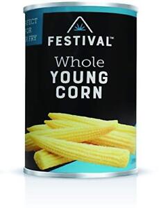 Festival Whole Baby Corn - Extra Fancy 15-Ounce Pack of 12