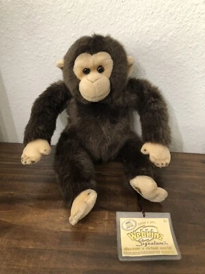 Ganz Webkinz Signature WKSS2007 CHIMPANZEE 11” Plush Stuffed Animal Toy. - Image 1 of 4
