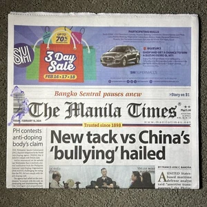 The Manila Times Zeitung 16. Februar 2024 vollständige Ausgabe vertrauenswürdig seit 1898 - Bild 1 von 3
