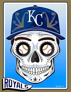 (2) Kansas City Royals Skull Waterproof Vinyl Stickers 5x4 Full Color Decals - Picture 1 of 1