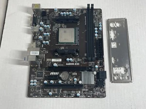 MSI A68HM-E33 MS-7721 VER:9.0 FM2+ Motherboard w/ AMD A6-6400 with I/O shield - Picture 1 of 8