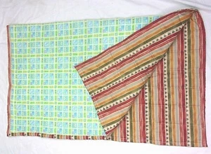 Handmade Baby Quilt Blanket Southwestern Afghan Reversible 46" X 38" - Picture 1 of 4