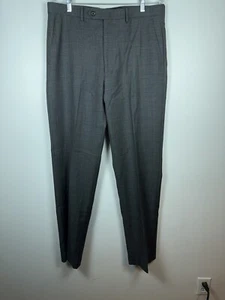 Lauren Ralph Lauren Men's Charcoal Gray 100% Wool Dress Pants 34X34 Check Discri - Picture 1 of 10