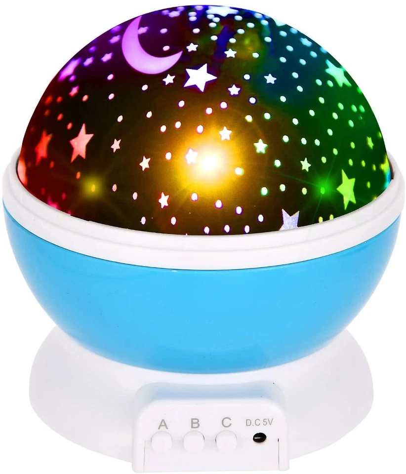 Lámpara Luz Nocturna Juguetes LED Para Niños Proyector Estrella De Luna Foto 1 de 4