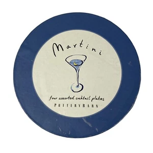 Set 4 piatti da cocktail a tema Martini in ceramica fienile - Foto 1 di 11
