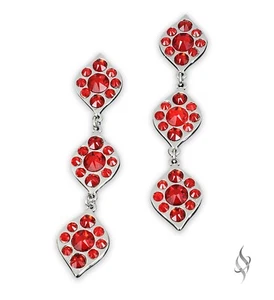 💖🌟NWT Stefanie Somers Lily Pad Swarovski Earrings in Lt Siam 30138🌟💖 - Picture 1 of 1