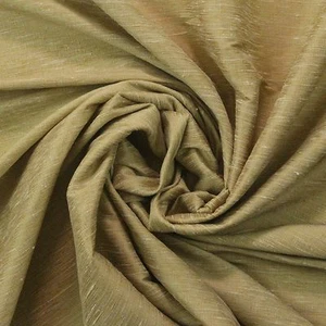 P KAUFMANN SITARA GOLD DUST YELLOW OFF WHITE FAUX SILK WOVEN FABRIC BY YARD 54"W - Picture 1 of 4