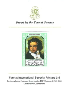 UAE United Arab Emirates 1972 Beethoven Germany Music Piano Composer - Proof MNH - Picture 1 of 1