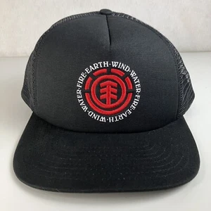 Element Skateboards Trucker Snapback Hat Cap Mesh Back Black - Bild 1 von 7