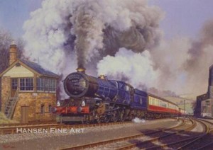 GWR BR 6023 King Edward II Steam Train Railway Blank Birthday Fathers Day Card